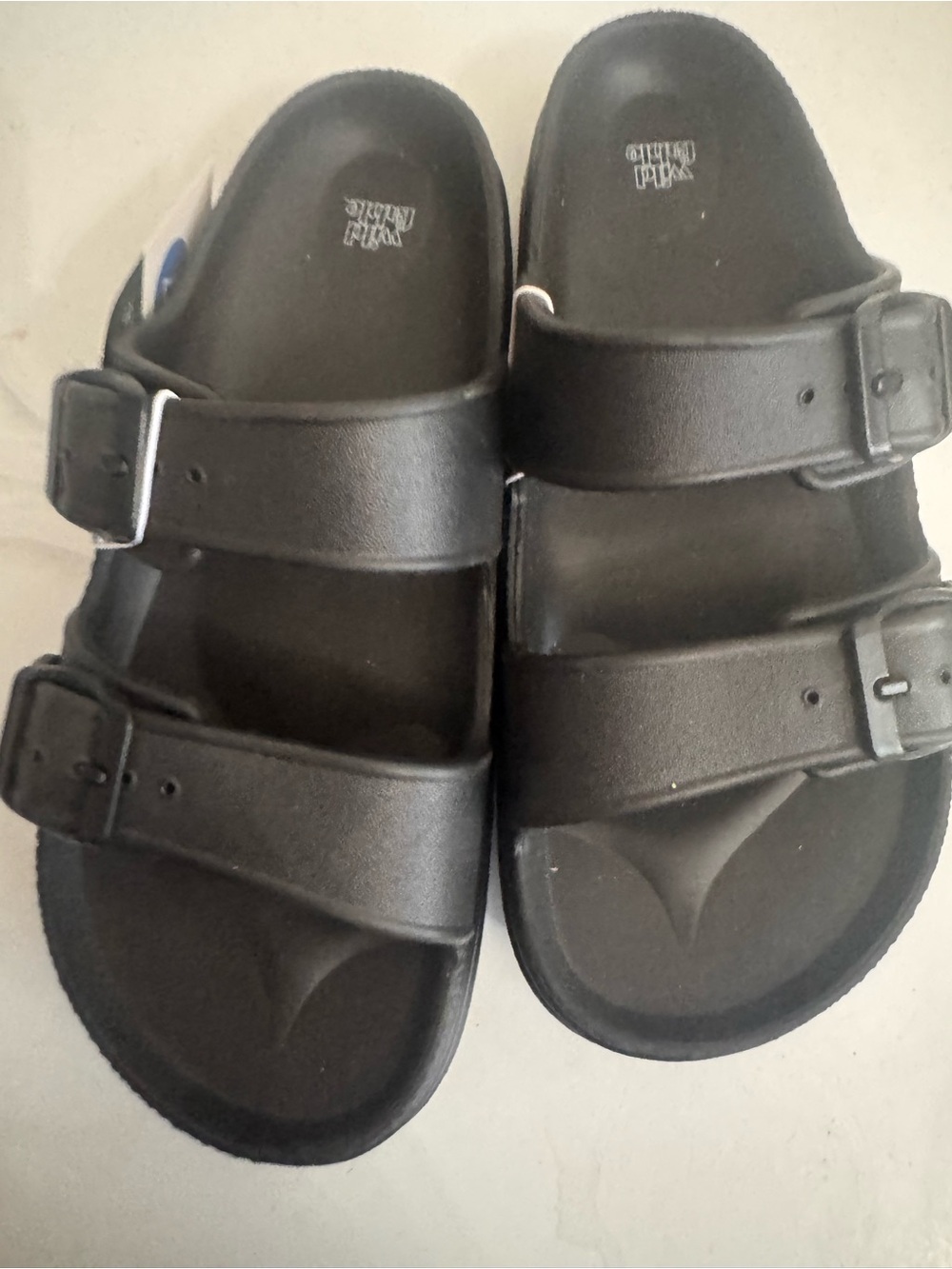 Women’s Black Slide Sandals with Adjustable Straps- NEW